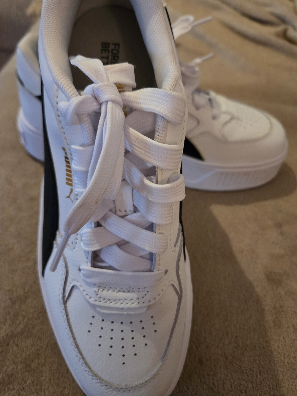 Puma White and Black Women's Platform Sneakers